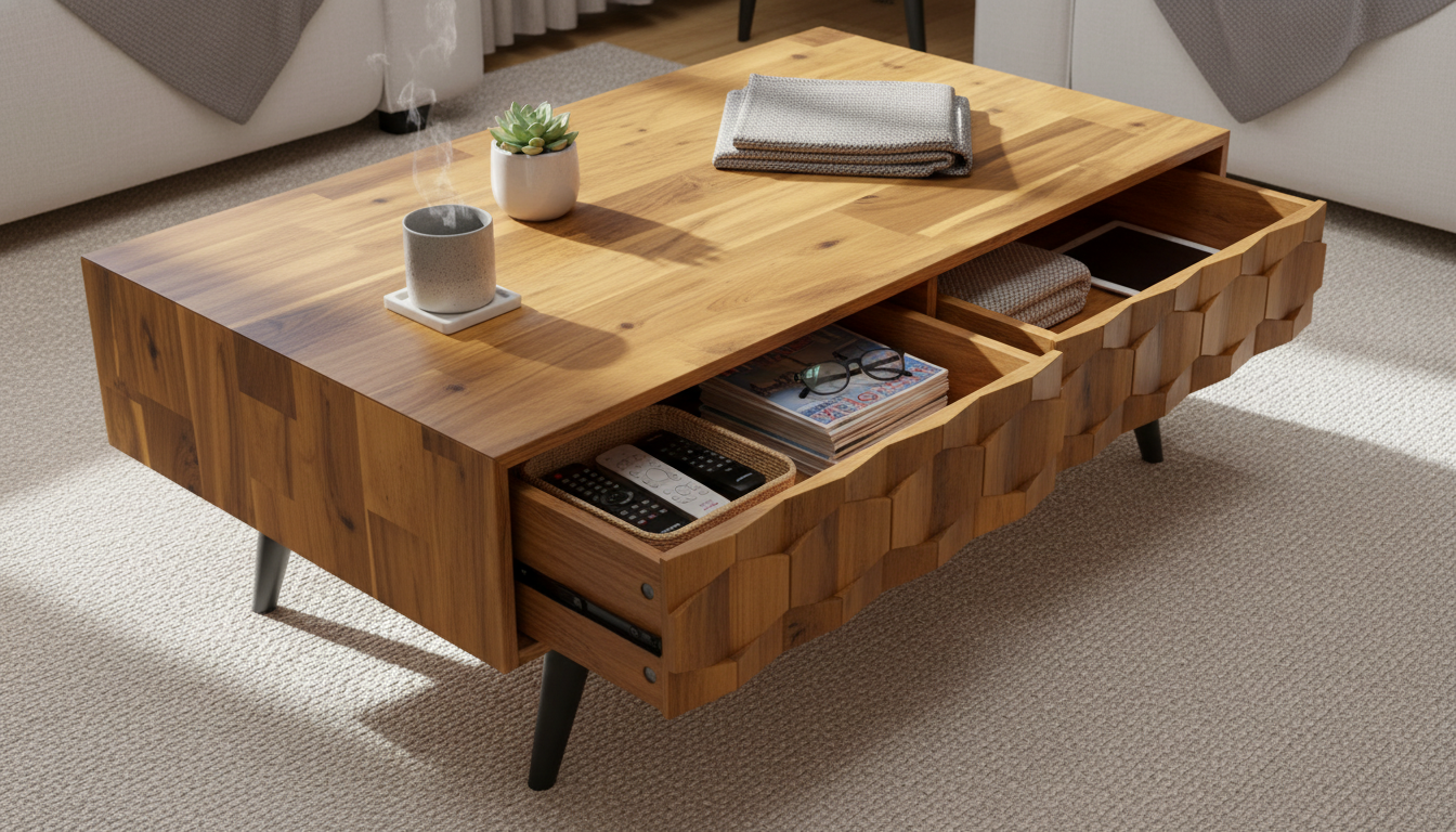 Coffee Table Drawer Storage: What Fits Day to Day