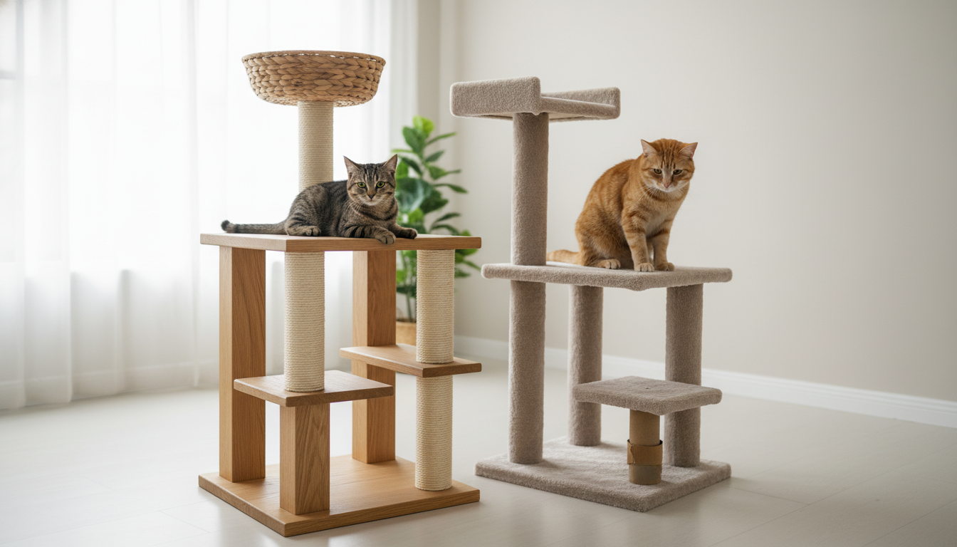Solid Wood vs MDF Cat Trees: Stability & Wobble Tips